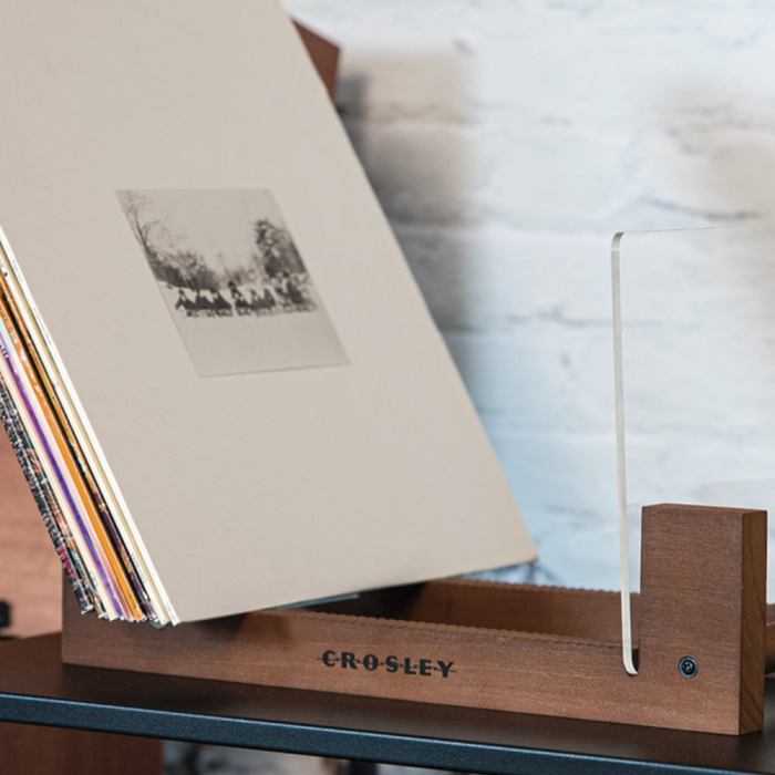 crosley cruiser bluetooth portable turntable silver + bundled crosley record storage display stand