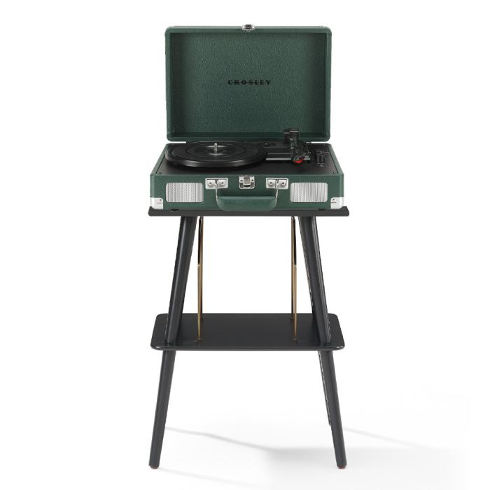Crosley Cruiser Bluetooth Portable Turntable - Emerald Green + Crosley Entertainment Stand Bundle Crosley Cruiser Bluetooth Portable Turntable - Emerald Green + Crosley Entertainment Stand Bundle