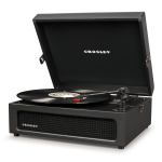 crosley voyager bluetooth portable turntable black + bundled crosley record storage display stand