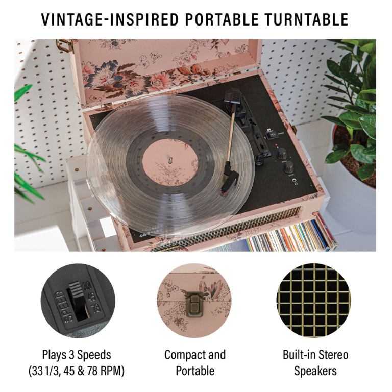 crosley voyager bluetooth portable turntable floral crosley voyager bluetooth portable turntable floral