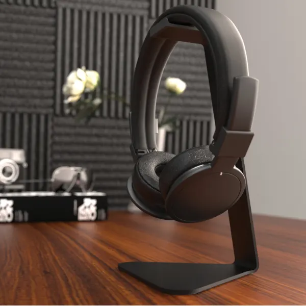 kanto h1 universal desktop headphone stand, black kanto h1 universal desktop headphone stand, black