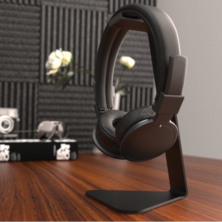 kanto h1 universal desktop headphone stand, black