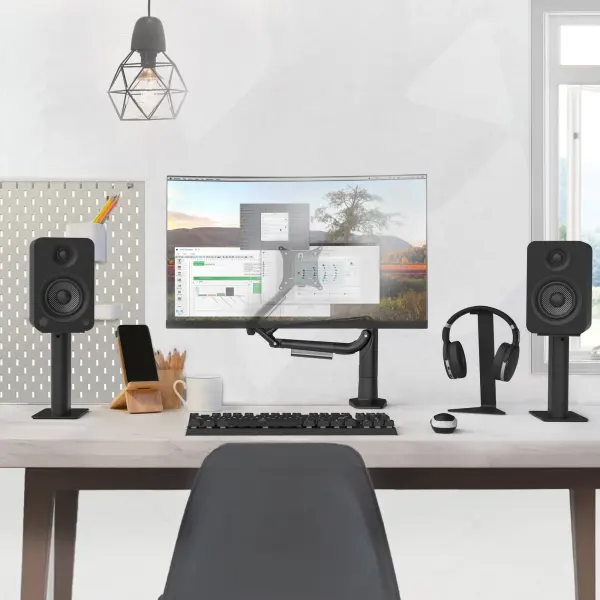 kanto h1 universal desktop headphone stand, black kanto h1 universal desktop headphone stand, black