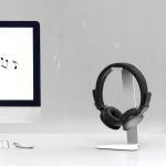 kanto h1w universal desktop headphone stand, white