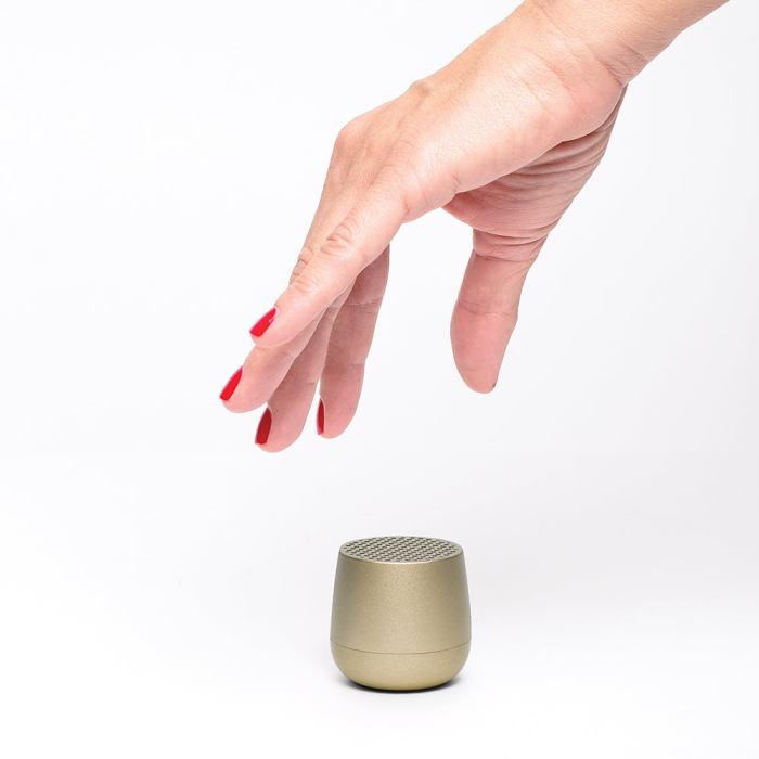 lexon mino+ mini bluetooth speaker gold