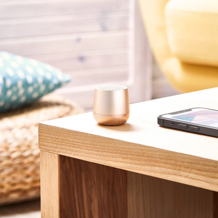 lexon mino+ mini bluetooth speaker gold