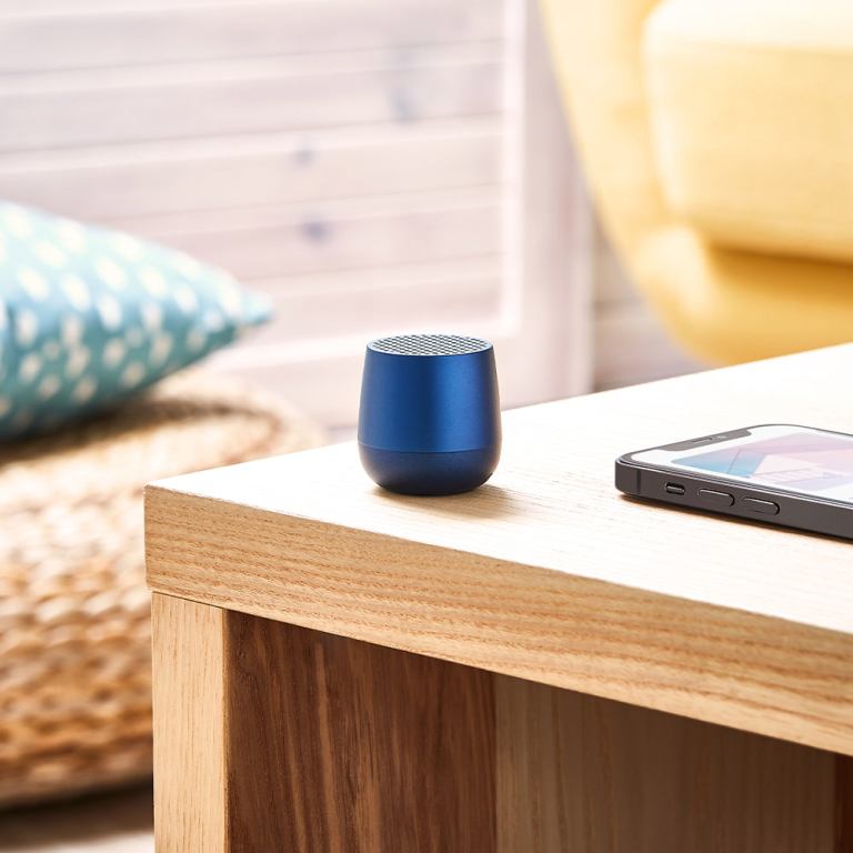 lexon mino+ mini bluetooth speaker blue