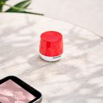 lexon mino+ mini bluetooth speaker pantone 2035 red
