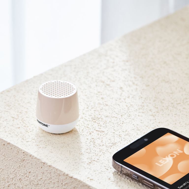 lexon mino+ mini bluetooth speaker pantone sand lexon mino+ mini bluetooth speaker pantone sand