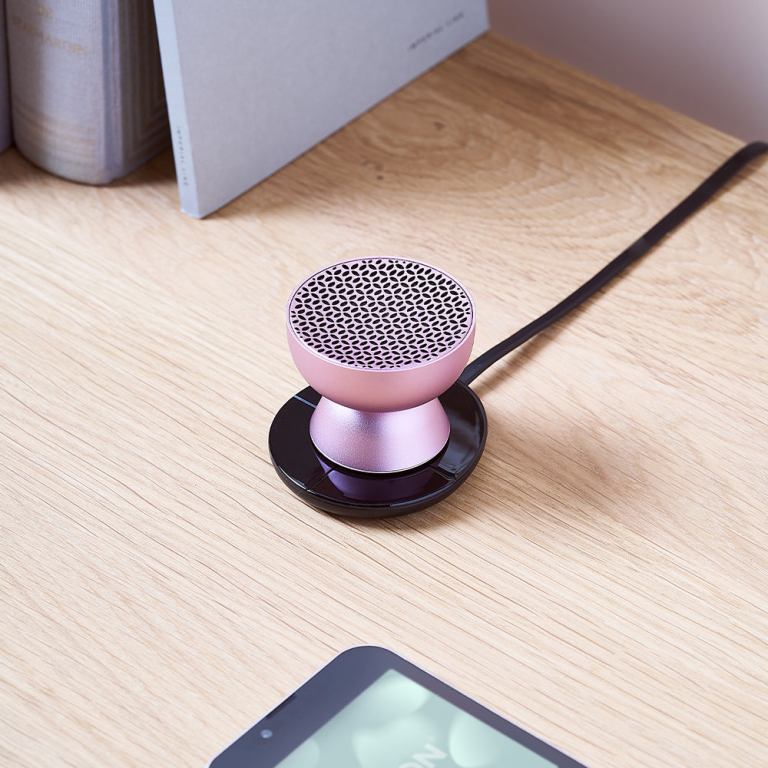 lexon tamo infinitely pairable bluetooth speaker pink