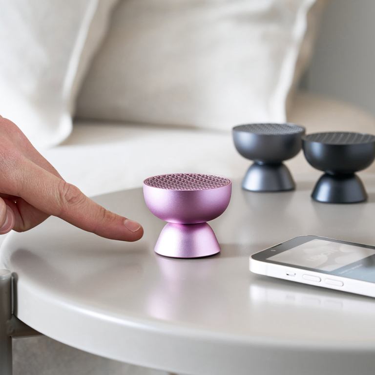 lexon tamo infinitely pairable bluetooth speaker pink