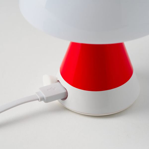 lexon mina m medium portable led lamp pantone 2035 red