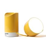 lexon orbe portable led lamp with moving head pantone yellow