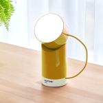 lexon orbe portable led lamp with moving head pantone yellow