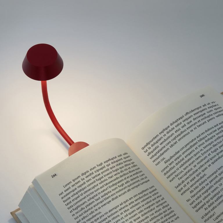 lexon mimi flexible led lamp dark red