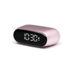 lexon minut mini alarm clock pink