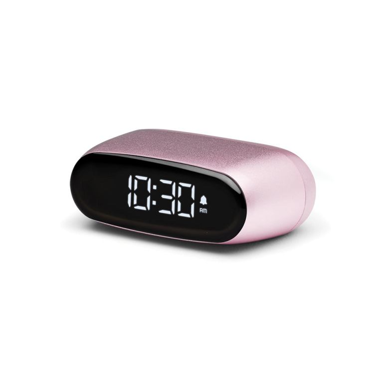 lexon minut mini alarm clock pink