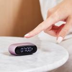 lexon minut mini alarm clock pink