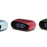 lexon minut mini alarm clock pink