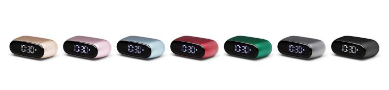 lexon minut mini alarm clock pink