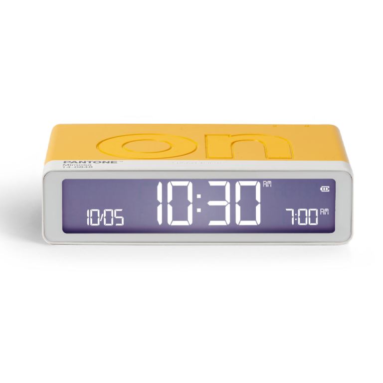 Lexon Flip Classic Reversible Alarm Clock PANTONE - Yellow Lexon Flip Classic Reversible Alarm Clock PANTONE - Yellow