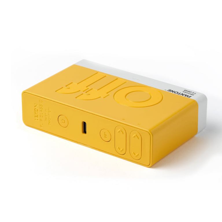 lexon flip classic reversible alarm clock pantone yellow lexon flip classic reversible alarm clock pantone yellow