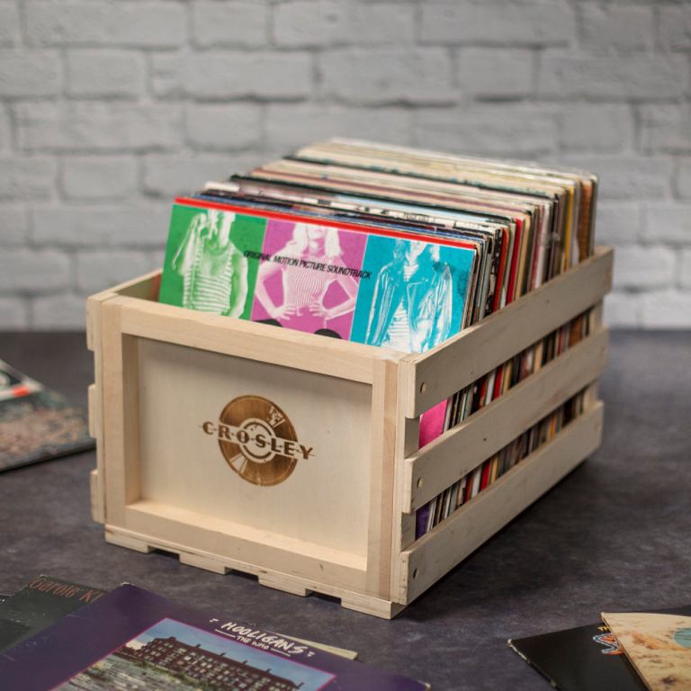 victrola eastwood ii turntable walnut + bundled record storage crate victrola eastwood ii turntable walnut + bundled record storage crate