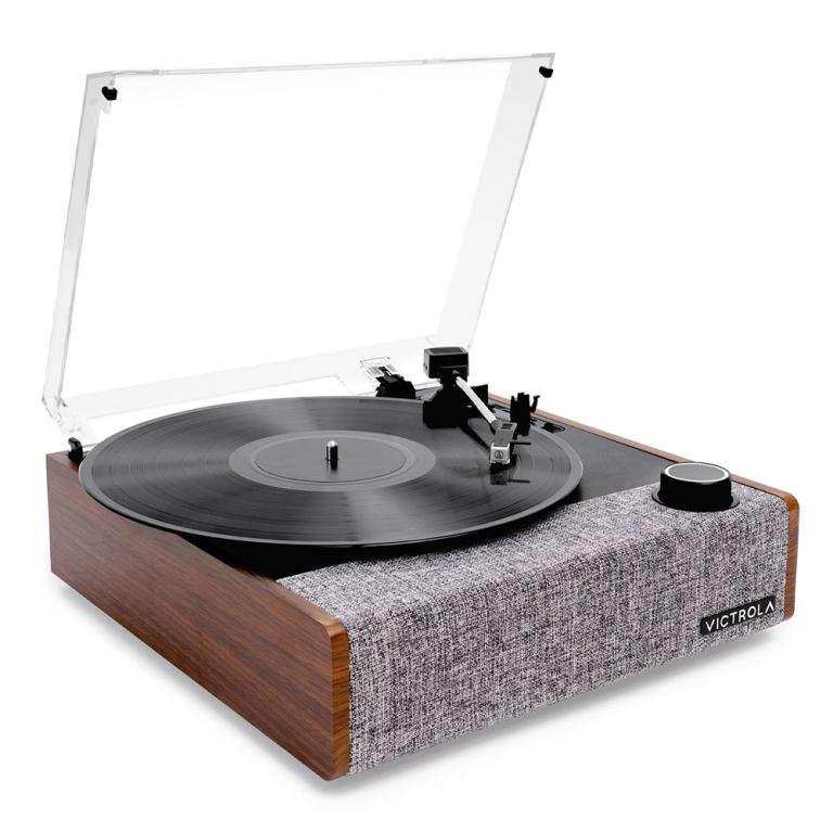 victrola eastwood ii turntable walnut + bundled crosley record storage display stand victrola eastwood ii turntable walnut + bundled crosley record storage display stand