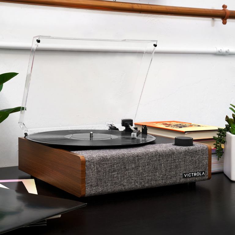 victrola eastwood ii turntable walnut + bundled crosley record storage display stand victrola eastwood ii turntable walnut + bundled crosley record storage display stand