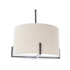 modern scandi metal hanging pendant lamp w/ linen shade light matte black modern scandi metal hanging pendant lamp w/ linen shade light matte black