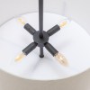 modern scandi metal hanging pendant lamp w/ linen shade light matte black modern scandi metal hanging pendant lamp w/ linen shade light matte black