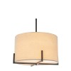 modern scandi metal hanging pendant lamp w/ linen shade light matte black modern scandi metal hanging pendant lamp w/ linen shade light matte black