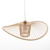 elysian breeze natural hand woven bamboo wide brim pendant lamp