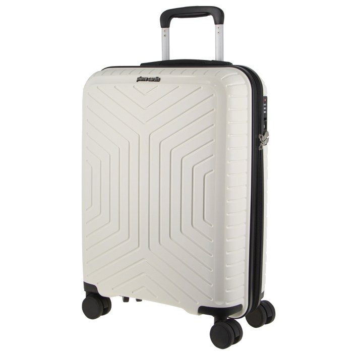 pierre cardin 76cm large hard shell suitcase travel luggage bag white pierre cardin 76cm large hard shell suitcase travel luggage bag white