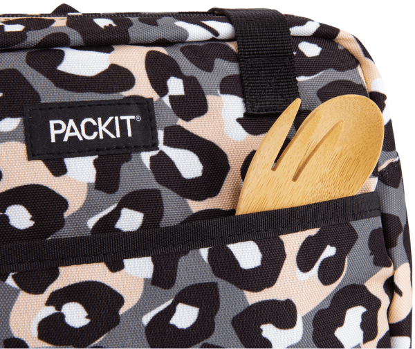 packit freezable ice lunch bag tote food storage camping travel tiger wild leopard
