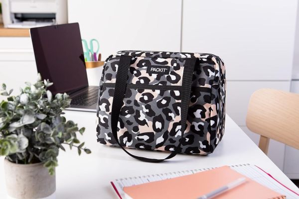 packit freezable ice lunch bag tote food storage camping travel tiger wild leopard