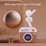 retro camera style tws earbuds bluetooth 5.4, enc, low latency gaming(green)
