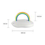lazy dayz inflatable rainbow cloud float 185cm lazy dayz inflatable rainbow cloud float 185cm