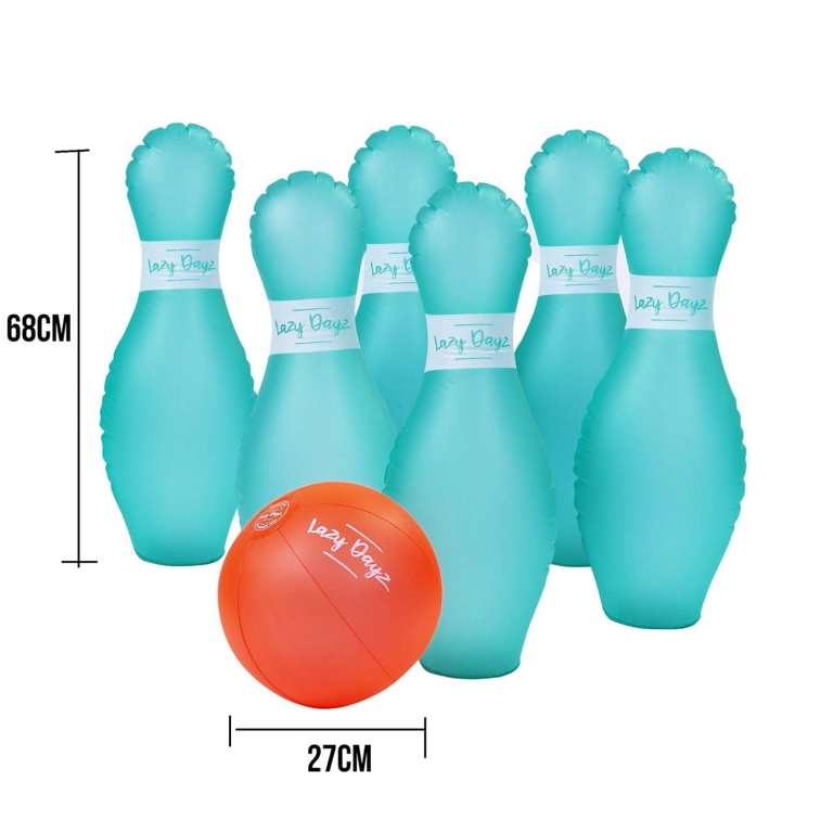 7 pcs lazy dayz pool beach inflatable bowling set toy 7 pcs lazy dayz pool beach inflatable bowling set toy