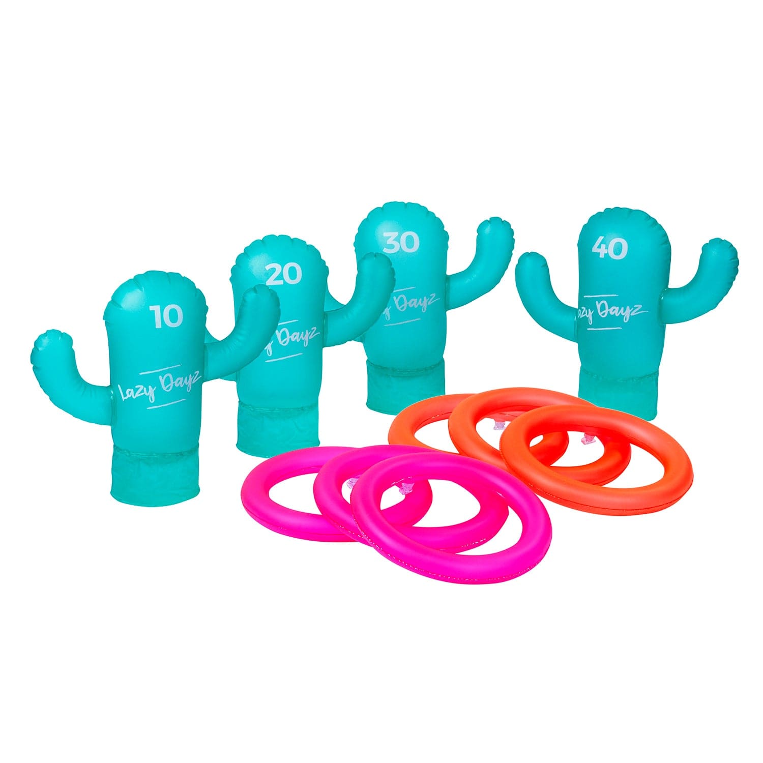 lazy dayz inflatable cactus ring toss