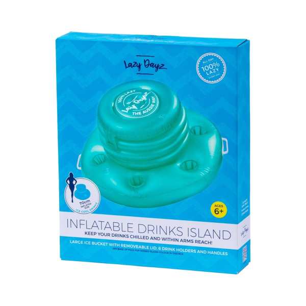 lazy dayz inflatable drinks tub teal