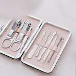 remology stainless steel 10pc manicure set silver