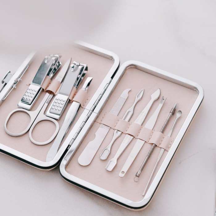 remology stainless steel 10pc manicure set silver