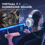 FIFINE RGB Gaming Headset with 7.1 Surround Sound/3-EQ/MIC,Over-ear Headphone with In-line Control for PC PS4 PS5 Ampligame-H6W 2