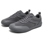 HOBIBEAR Wide Toe Shoes Mens Womens Minimalist Mesh Artificial Leather Sneakers Lace Up Lightweight Breathable Walking Shoes 4