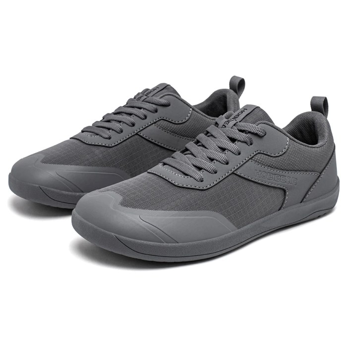 HOBIBEAR Wide Toe Shoes Mens Womens Minimalist Mesh Artificial Leather Sneakers Lace Up Lightweight Breathable Walking Shoes 4