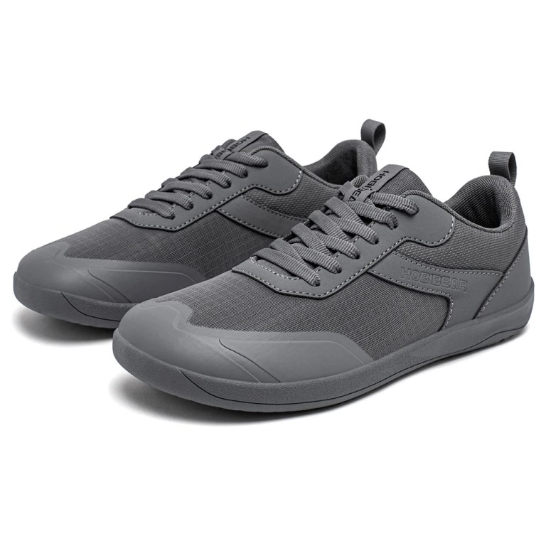 HOBIBEAR Wide Toe Shoes Mens Womens Minimalist Mesh Artificial Leather Sneakers Lace Up Lightweight Breathable Walking Shoes 4