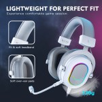 FIFINE RGB Gaming Headset with 7.1 Surround Sound/3-EQ/MIC,Over-ear Headphone with In-line Control for PC PS4 PS5 Ampligame-H6W 3