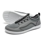 HOBIBEAR Wide Toe Barefoot Sneakers Unisex Mesh Artificial Leather Slip On Shoes Minimalist Casual Walking Sneakers 1