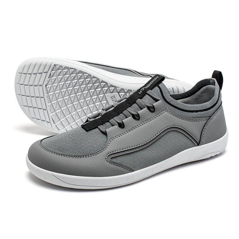 HOBIBEAR Wide Toe Barefoot Sneakers Unisex Mesh Artificial Leather Slip On Shoes Minimalist Casual Walking Sneakers 1